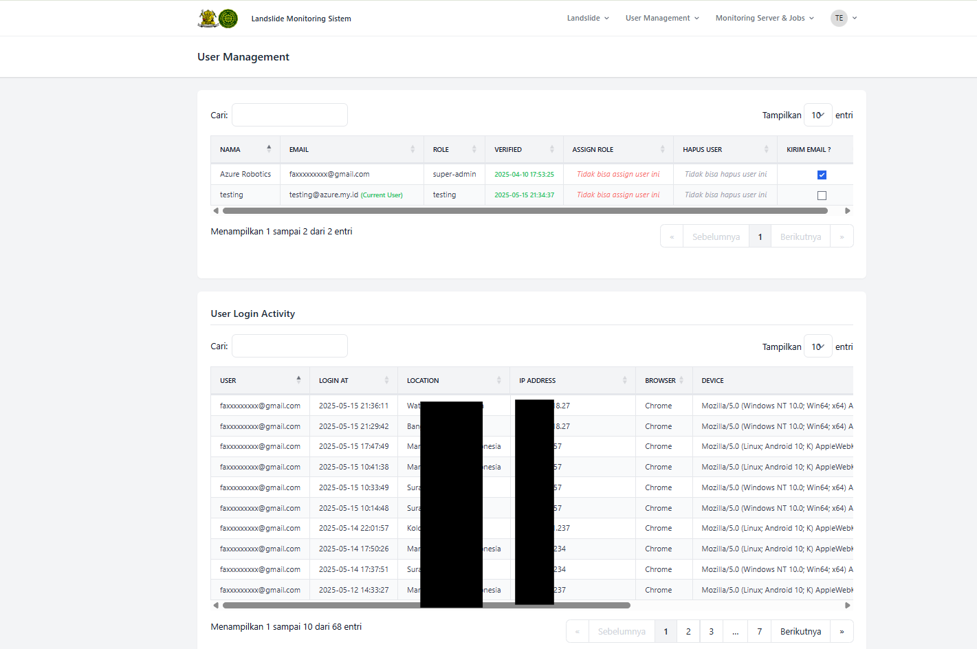 Landslide Monitoring System